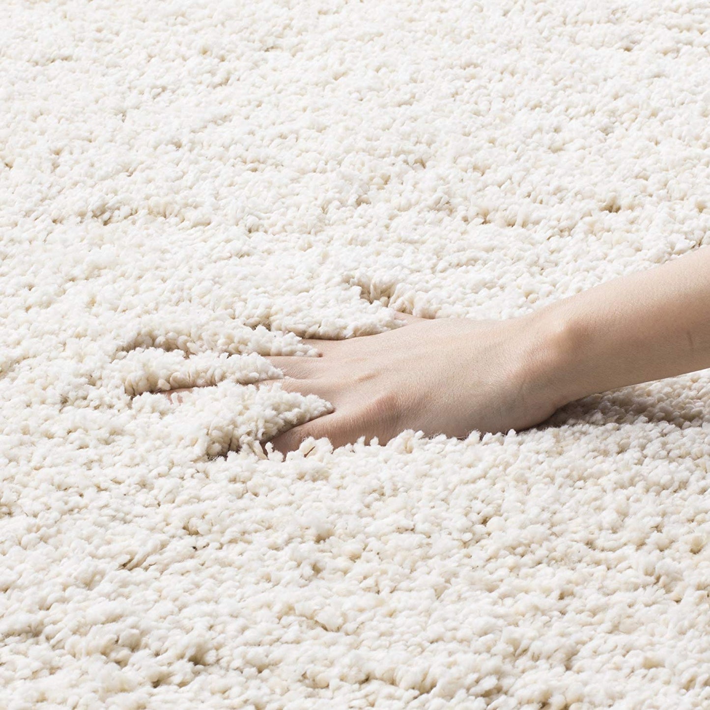 Ivory Soft Plush Shag Area Rug