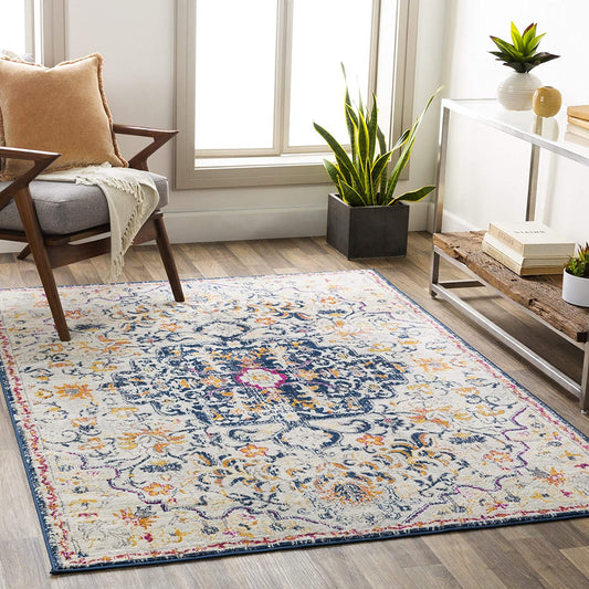 Carldale Navy/Beige Soft Area Rug