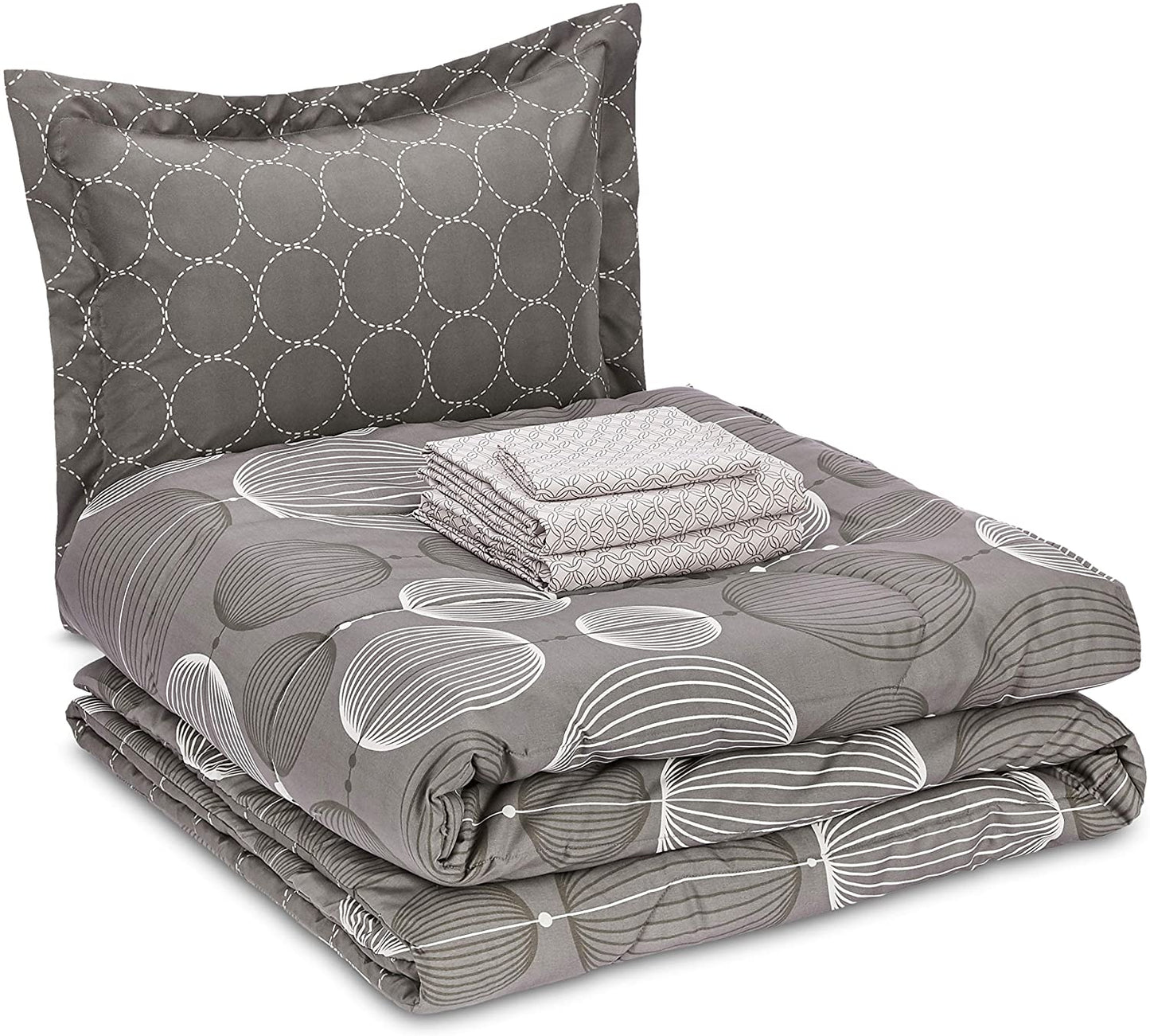 5-Piece Light-Weight Microfiber Bed-In-A-Bag Comforter Bedding Set
