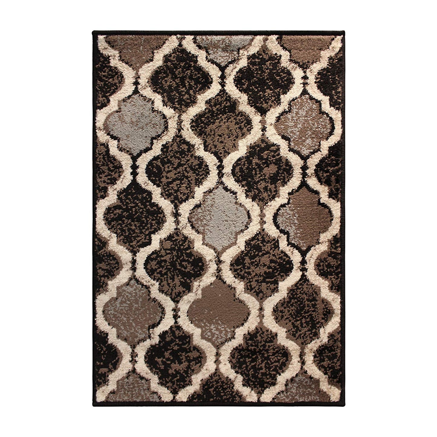 Modern Trellis Chocolate Brown Area Rug