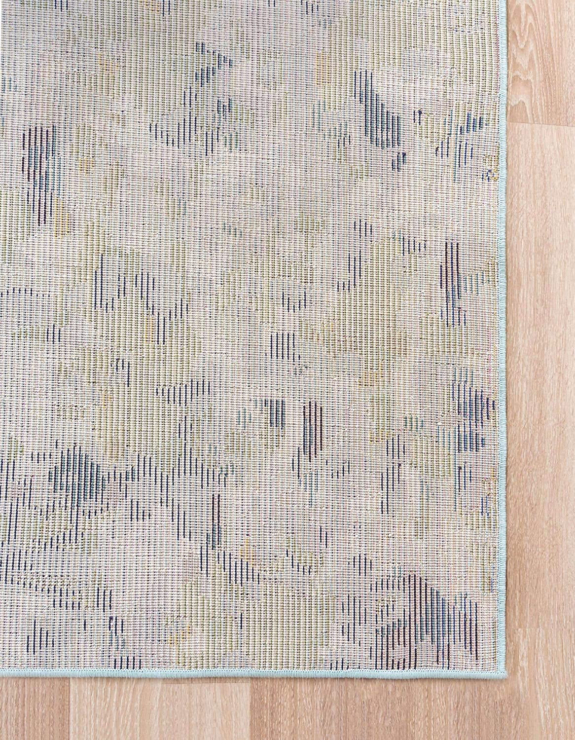 Modern Abstract Light Blue Soft Rug