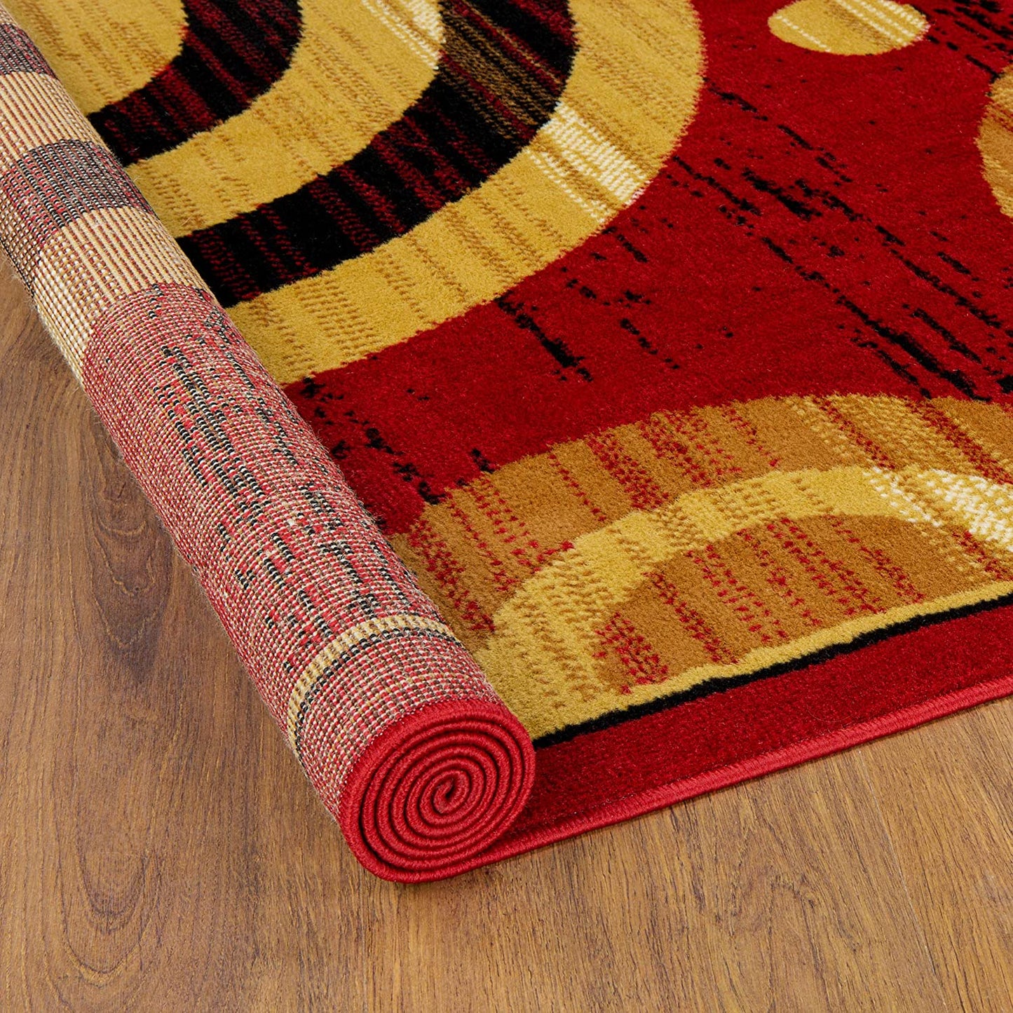 Kashan King Collection Galaxy Geometric Indoor Area Rug Maroon/Beige