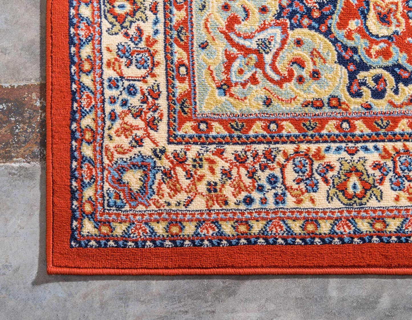 Traditional Terracotta Soft Area Rug