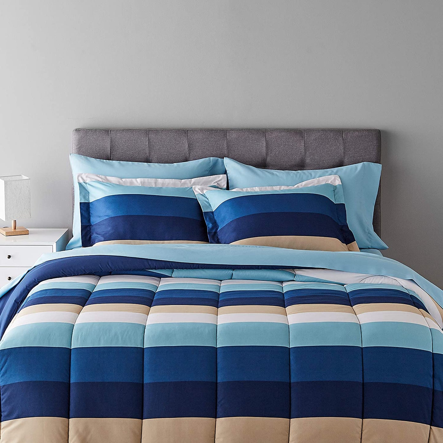 5-Piece Light-Weight Microfiber Bed-In-A-Bag Comforter Bedding Set