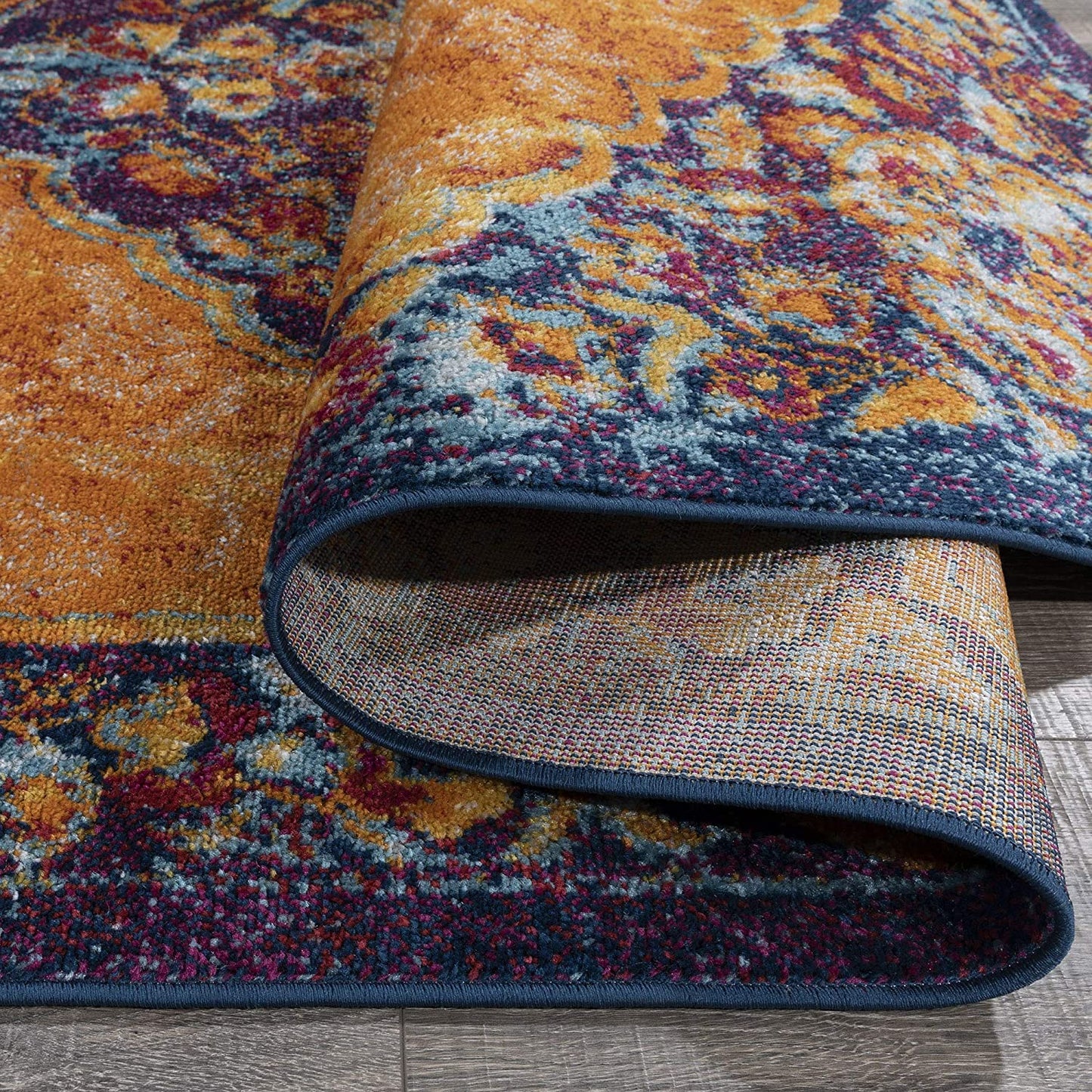 Medallilon Area Rug  Orange