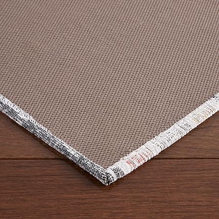 Stella Ticking Stripe Slip-Resistant Kitchen Mat Runner, Black/Grey/White, 20"x50"