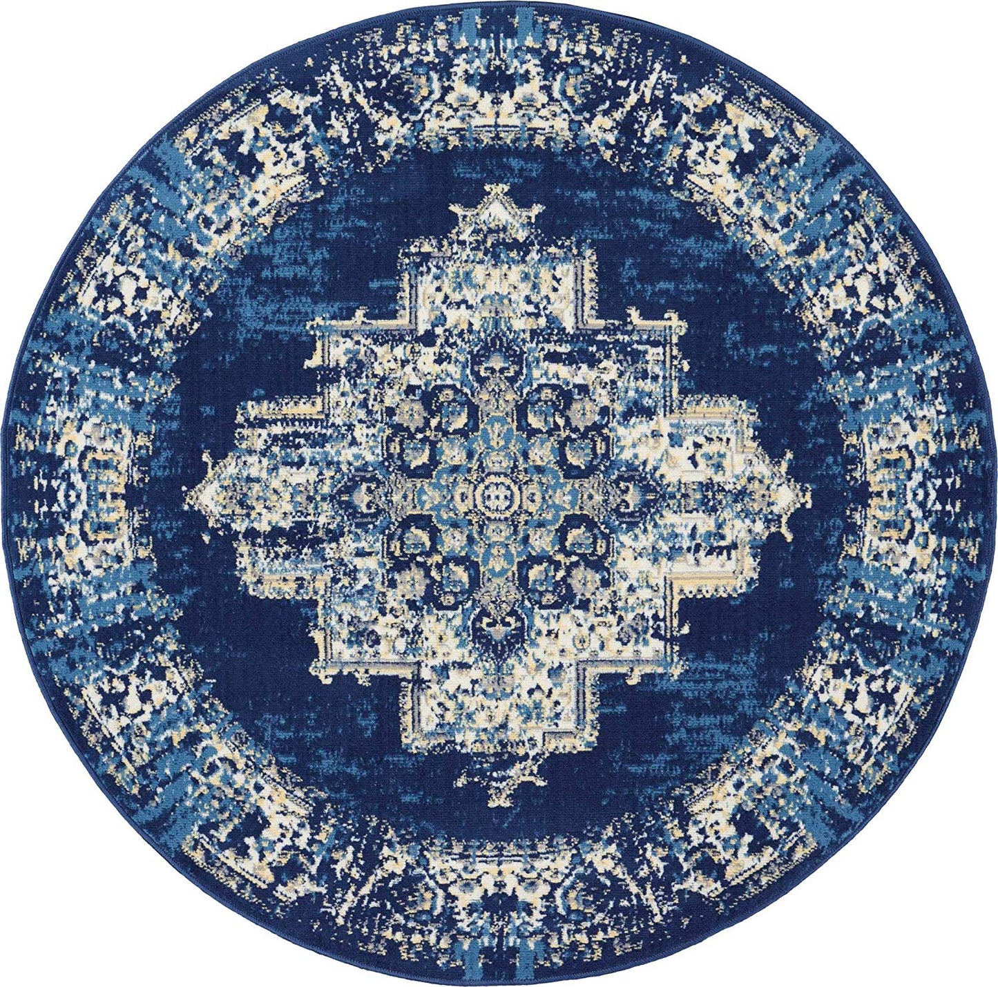 Navy Blue Distressed Persian Area Rugs