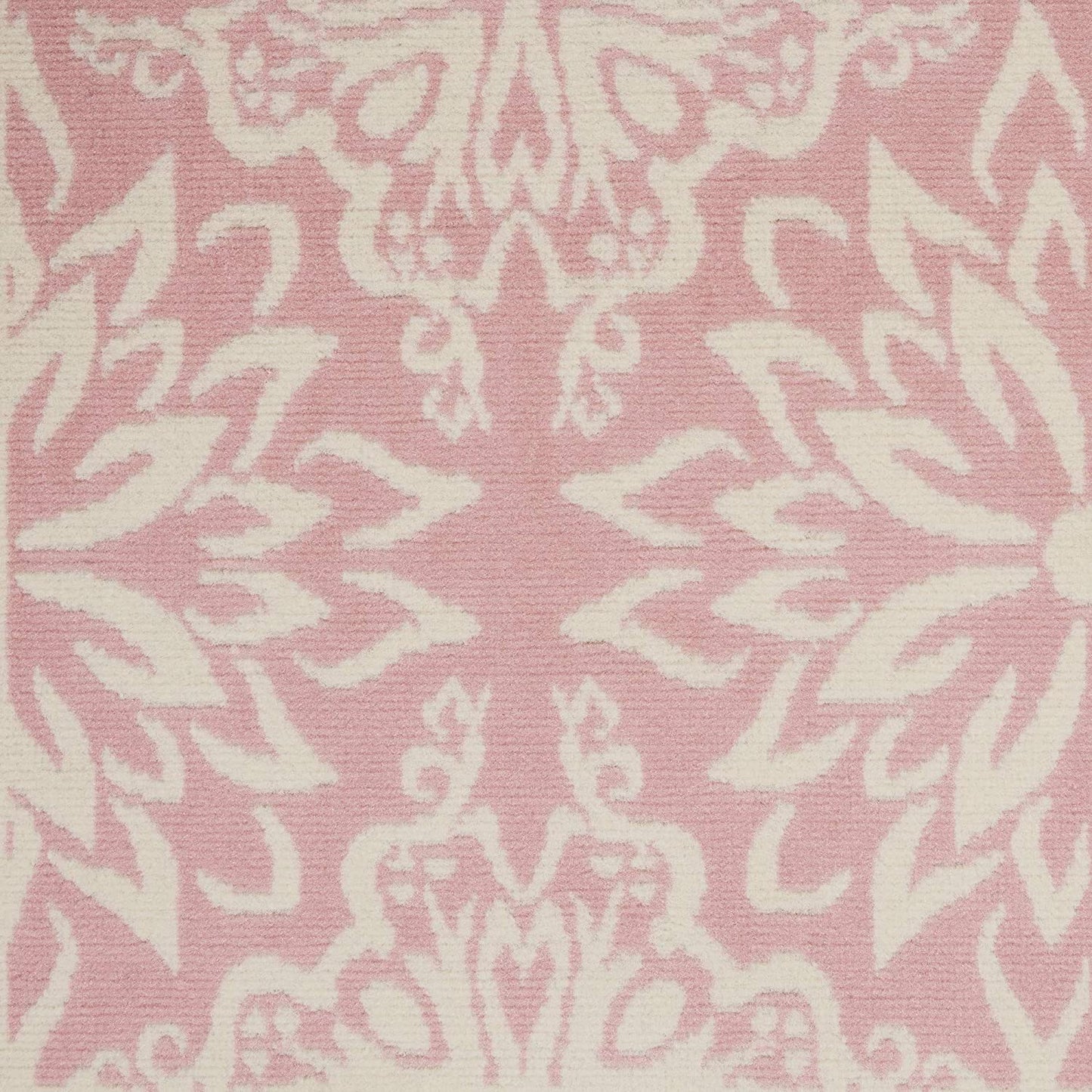 Transitional Floral Ivory/Pink Area Rug
