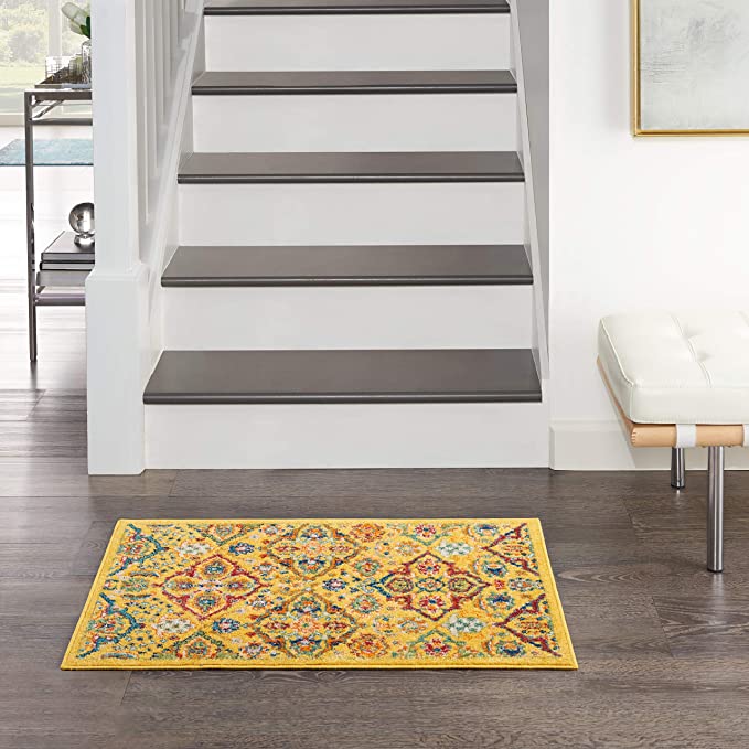 Allure Yellow Multi-color Soft Area Rug