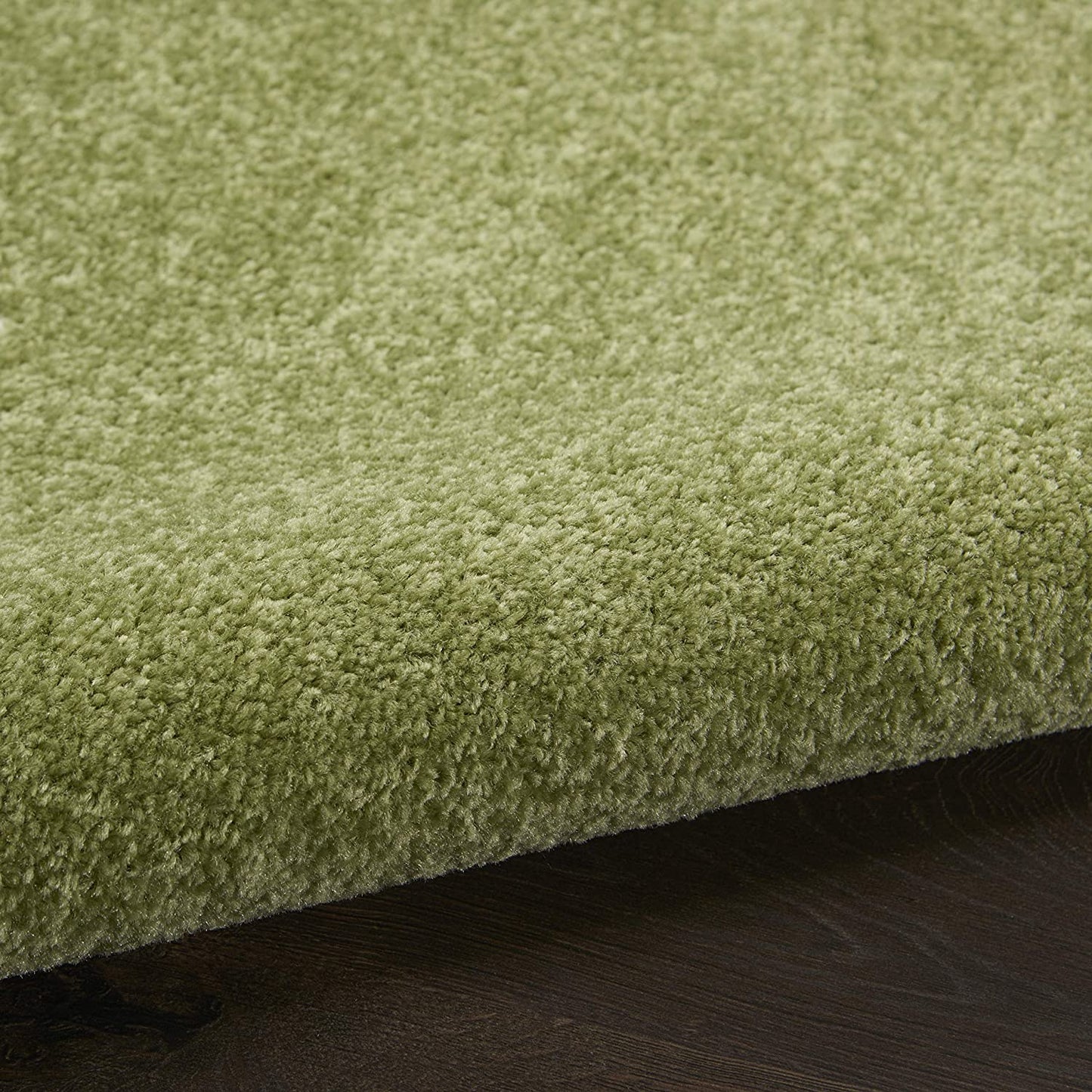 Solid Contemporary Green Indoor/Outdoor Area Rug