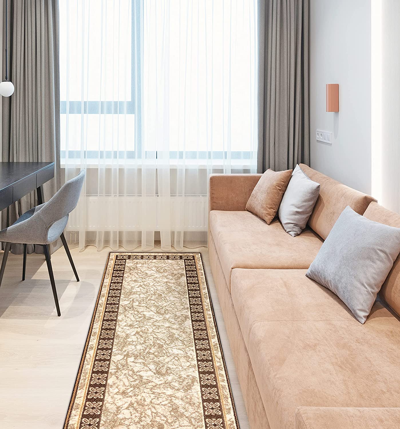 Non Slip Rubber Back Kitchen Rug Anti Slip Stair Treads (Emy-BGE, Runner (20"x59"))