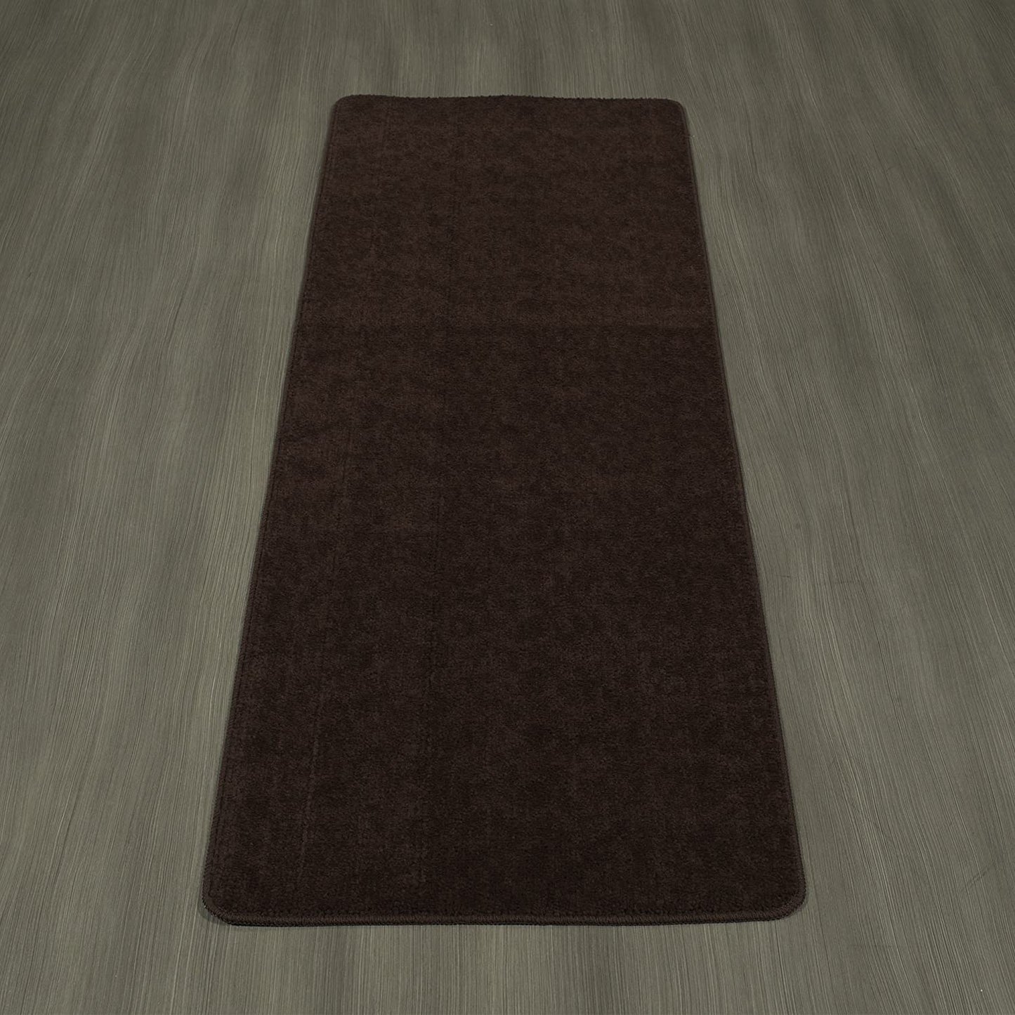 Softy Solid Non-Slip Kitchen Runner Bath Rug, Brown