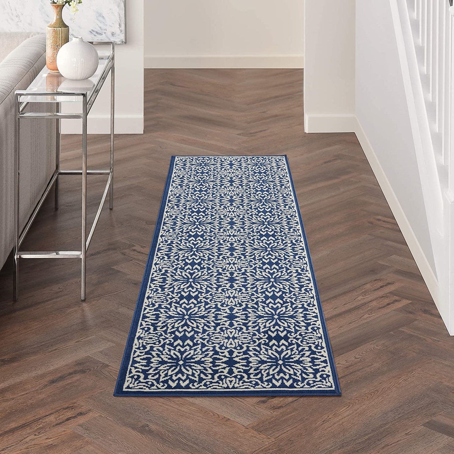 Navy Ivory Transitional Area Rug