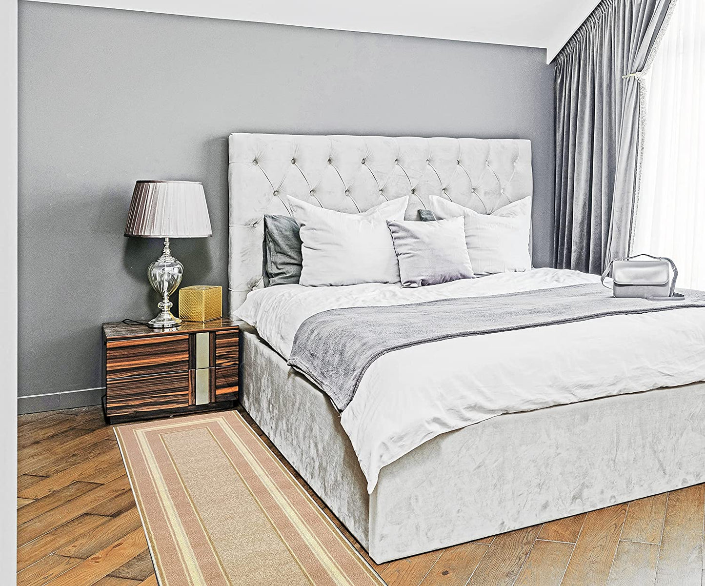 Non Slip Rubber Back Kitchen Rug Anti Slip Stair Treads (Emy-BGE, Runner (20"x59"))