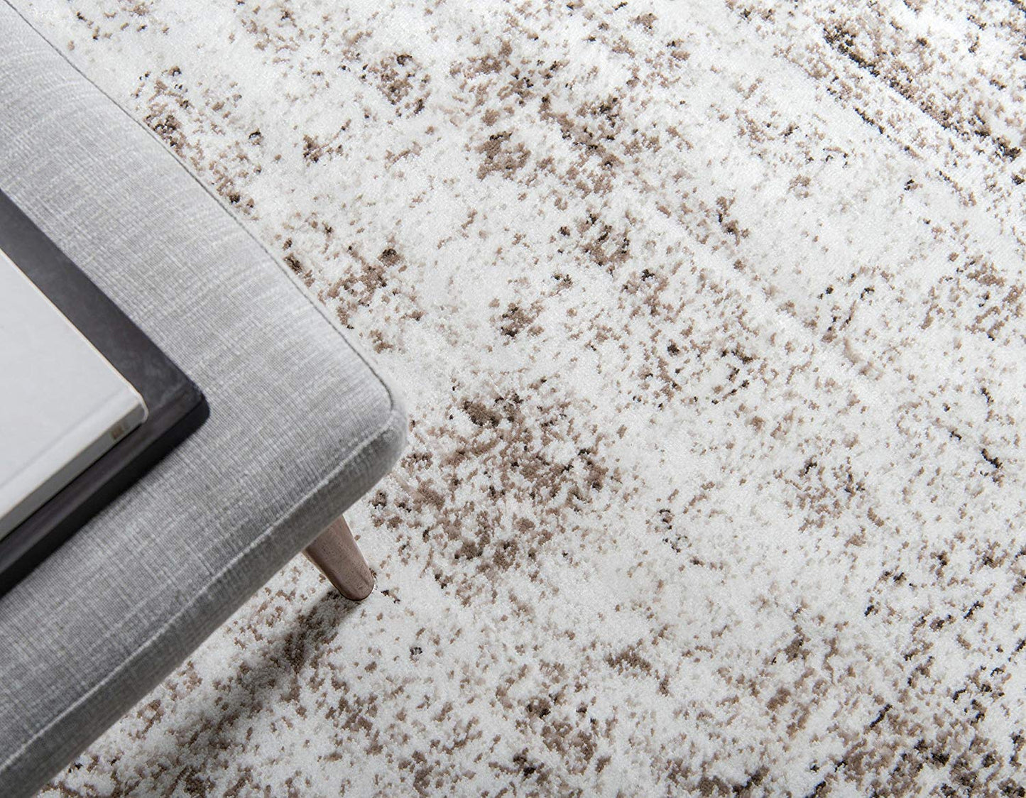 Vintage Distressed Bordered Beige Area Rugs