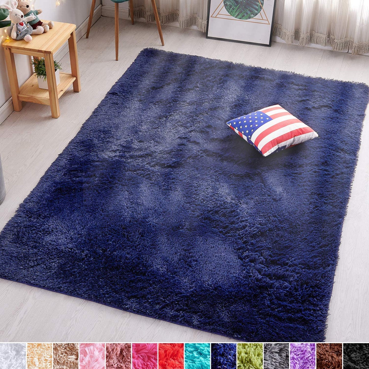 Velvet Indoor Fluffy Extra Comfy Soft Shag Area Rug