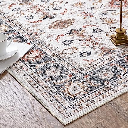 Brick Red Vintage Persian Traditional Area Rug