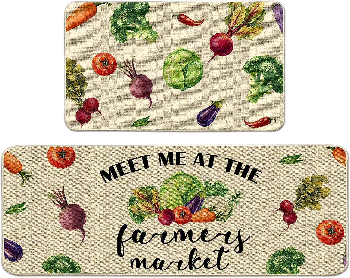 Set of 2, Anti Fatigue  Floor Non-Slip You are My Sunshine Kitchen Decor Holiday Decorations-17x29 and 17x47 Inch