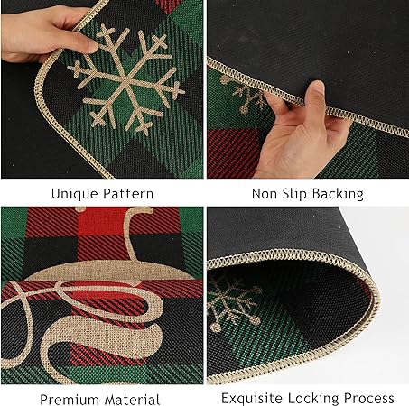 Non-Slip and Washable Xmas Welcome Mat