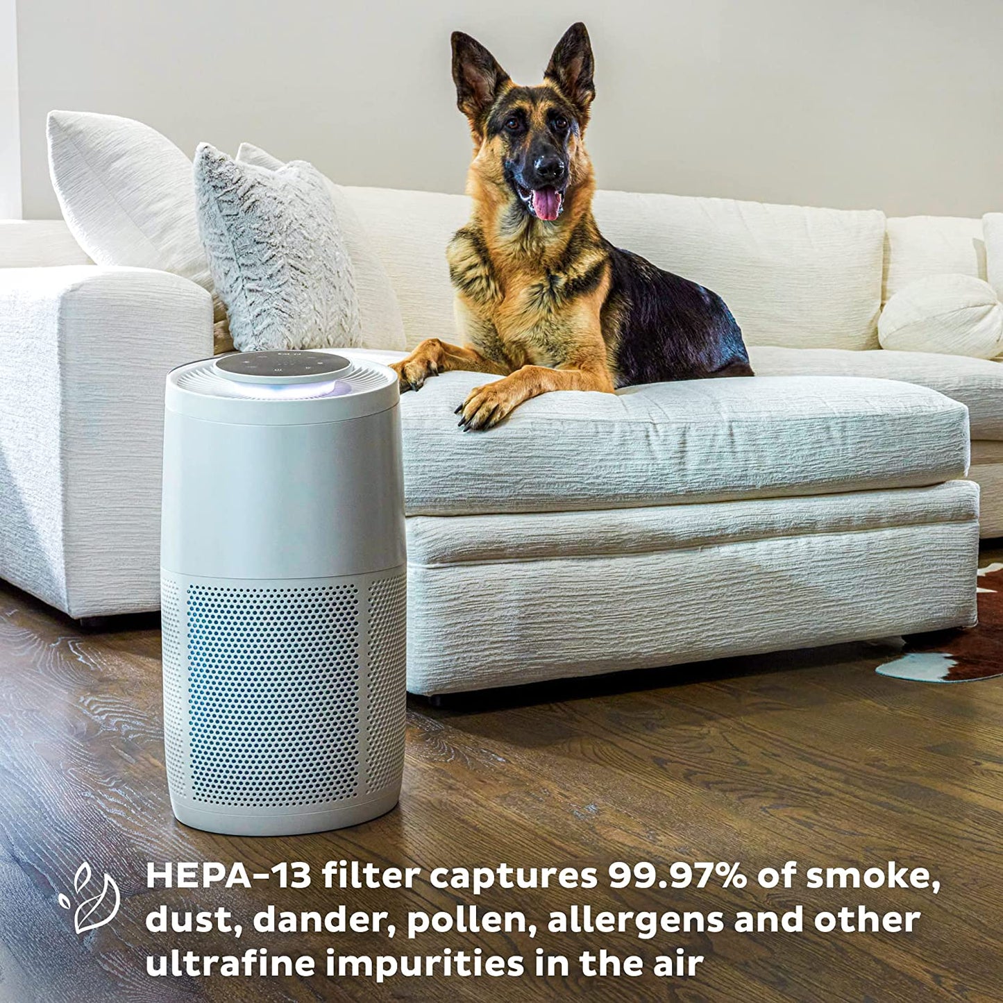 Instant HEPA Quiet Air Purifier, removes 99% of Dust, Smoke, Odors, Pollen & Pet Hair,