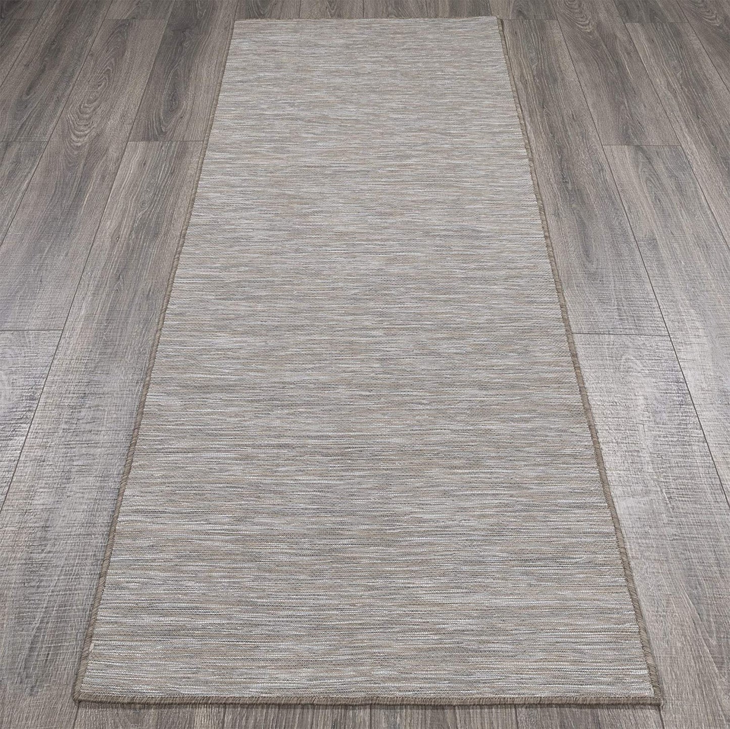 Sundance Collection Reversible Indoor & Outdoor Solid Design Runner Rug, Beige