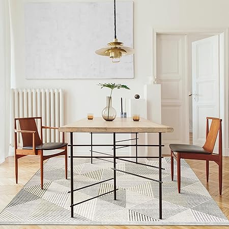 Non-Shed - Eco-Friendly, Machine Washable Rug - Stain Resistant, Made from Premium Recycled Fibers - Abstract Contemporary - Blue, 2'6" x 6'