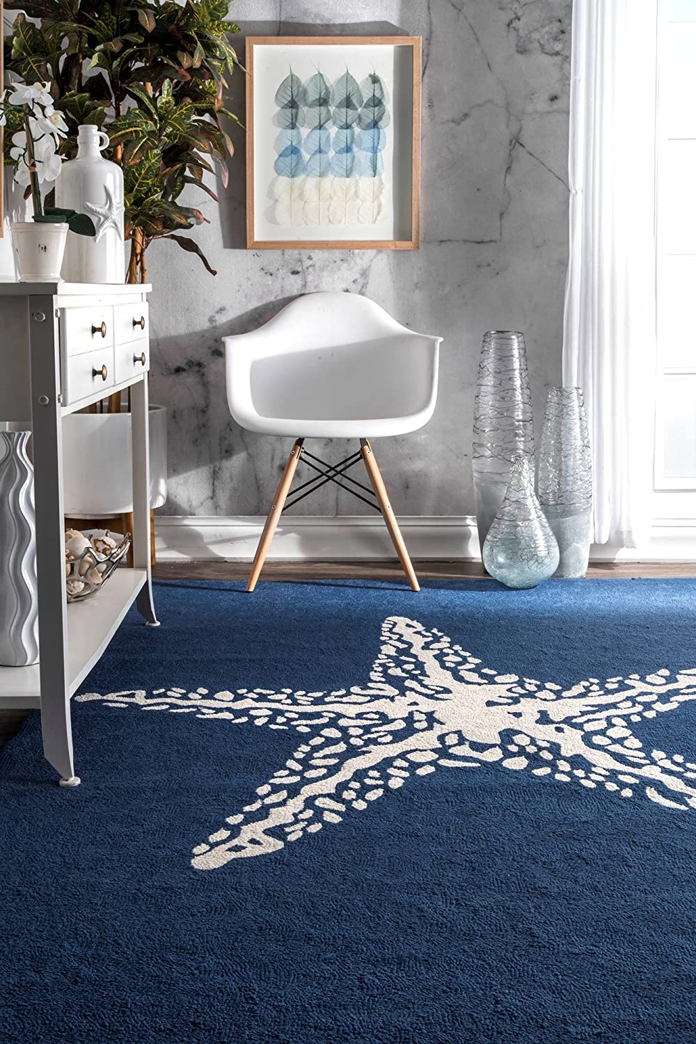 Marine Hand Hooked Indoor/Outdoor Accent Rug