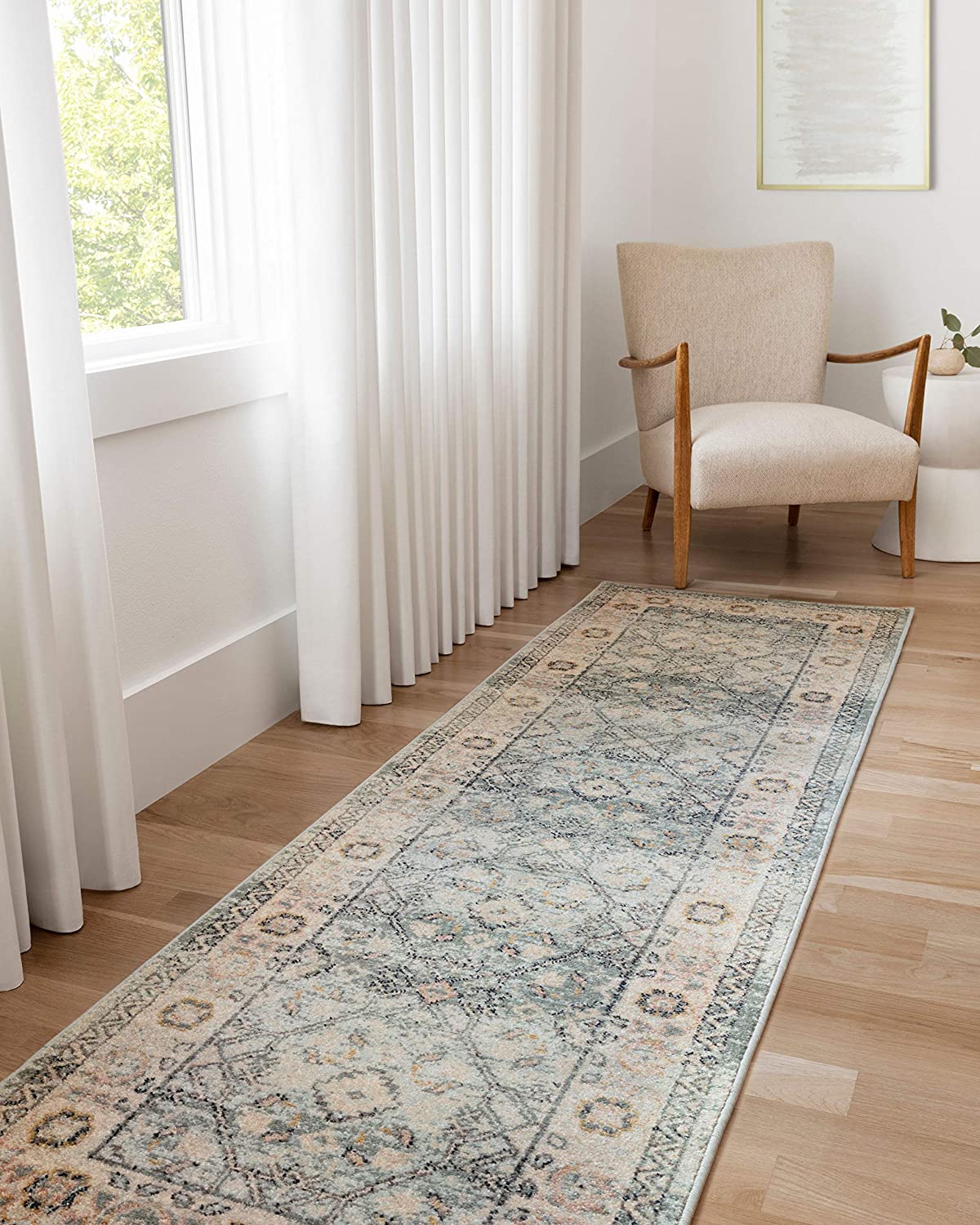 Jocelyn Collection Sky / Multi, Transitional Soft Area Rug