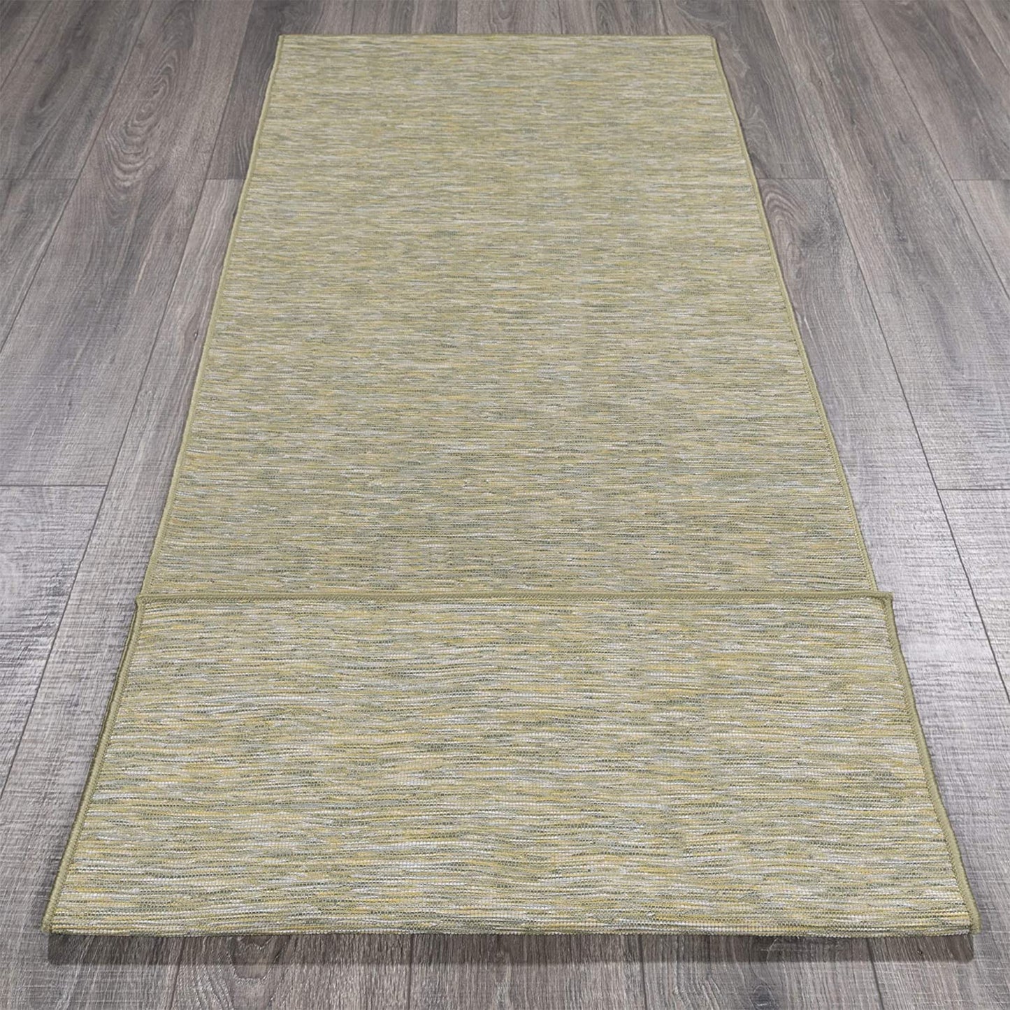 Sundance Collection Reversible Indoor & Outdoor Solid Design Runner Rug, Green