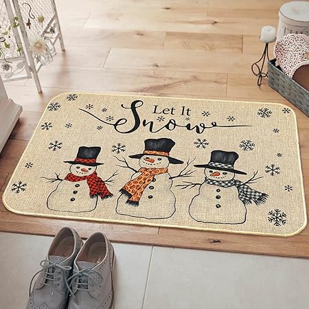 Non-Slip and Washable Xmas Welcome Mat