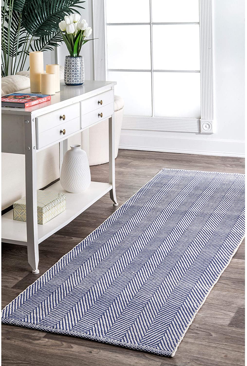 Kimberely Hand Loomed Area Rug, Navy
