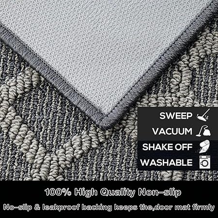 Machine Washable Non Skid Absorbent Resist Dirt Kitchen Standing Mat Of 100% Polypropylene,