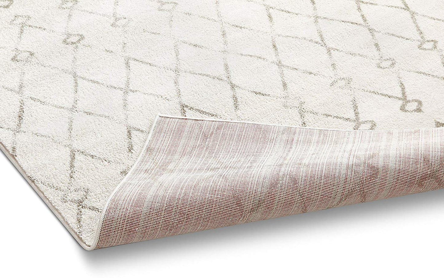 Trellis Ivory Distressed Lattice Area Rugs