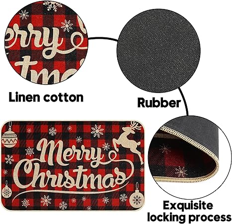 Non-Slip and Washable Xmas Welcome Mat