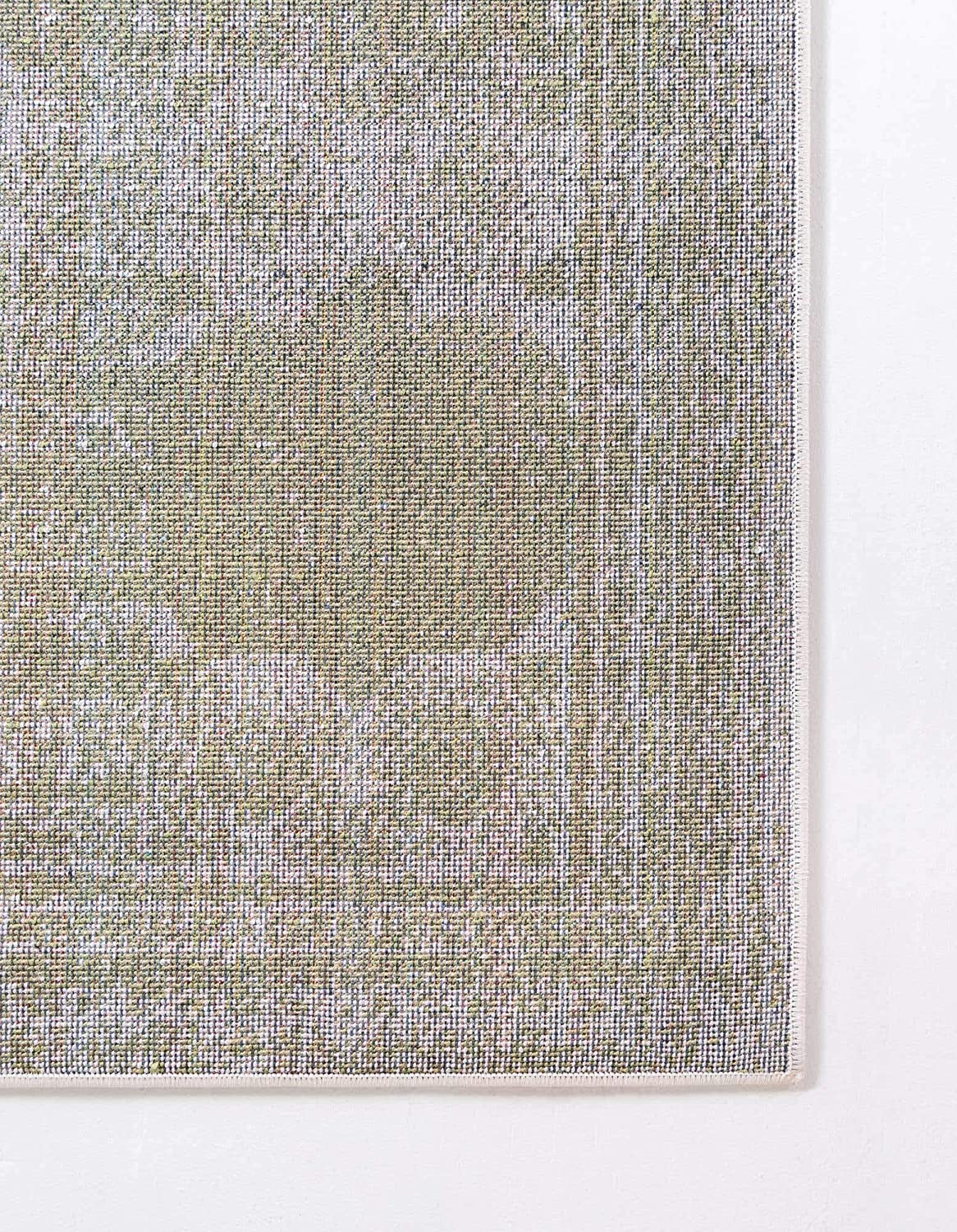 Bromley Collection Vintage Traditional Medallion Border Ivory Green Soft Area Rug
