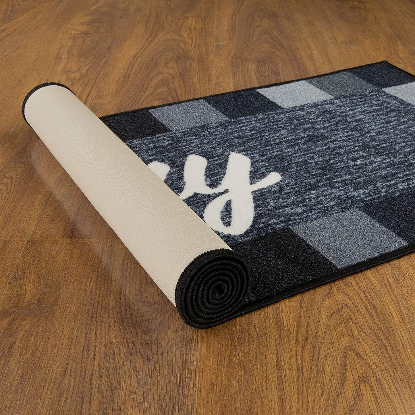 Laundry Mat Runner Rug, Black