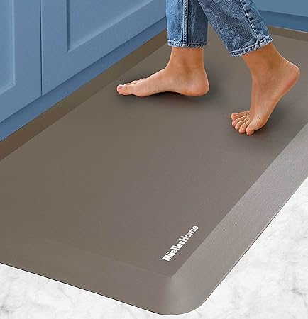 3/4" Thick, Waterproof Non Slip Anti Fatigue Heavy Duty PVC Ergonomic Foam Mat, Beige