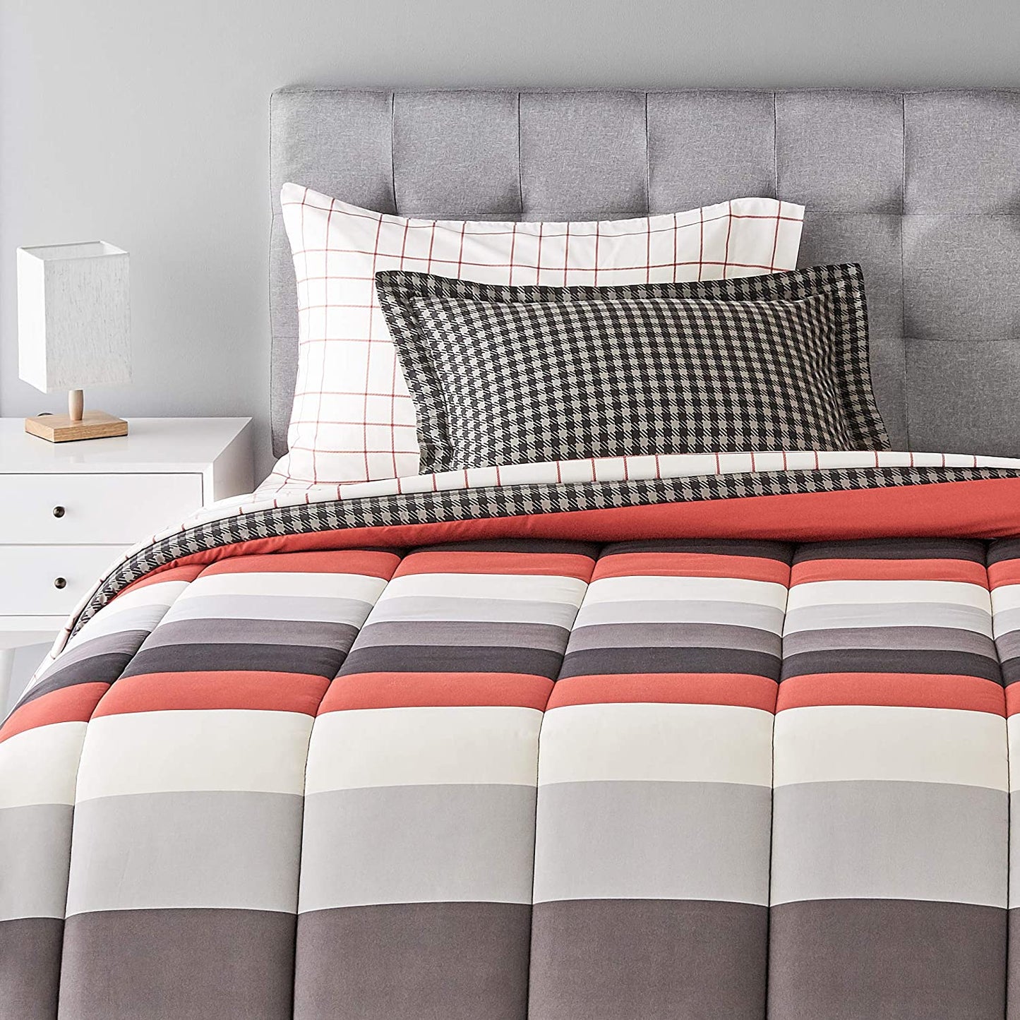 5-Piece Light-Weight Microfiber Bed-In-A-Bag Comforter Bedding Set