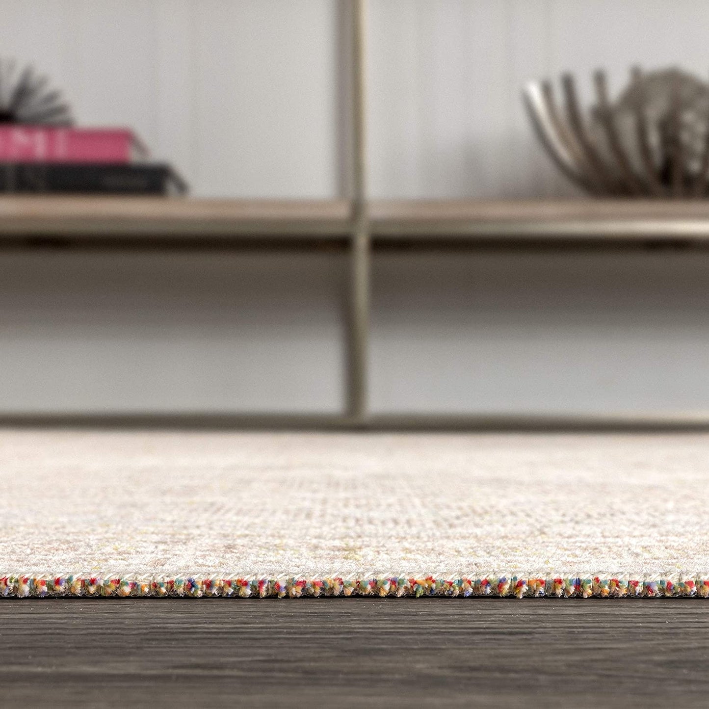 Petras Modern Ornate Medallion Area Rug, Gray/Brown