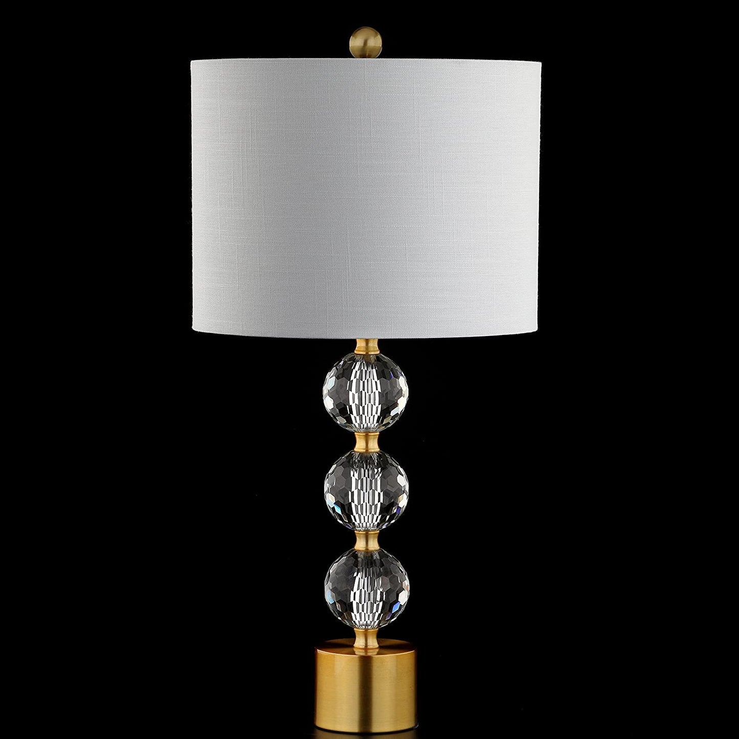 Ashley 25.25" Crystal LED Table Lamp Clear/Brass