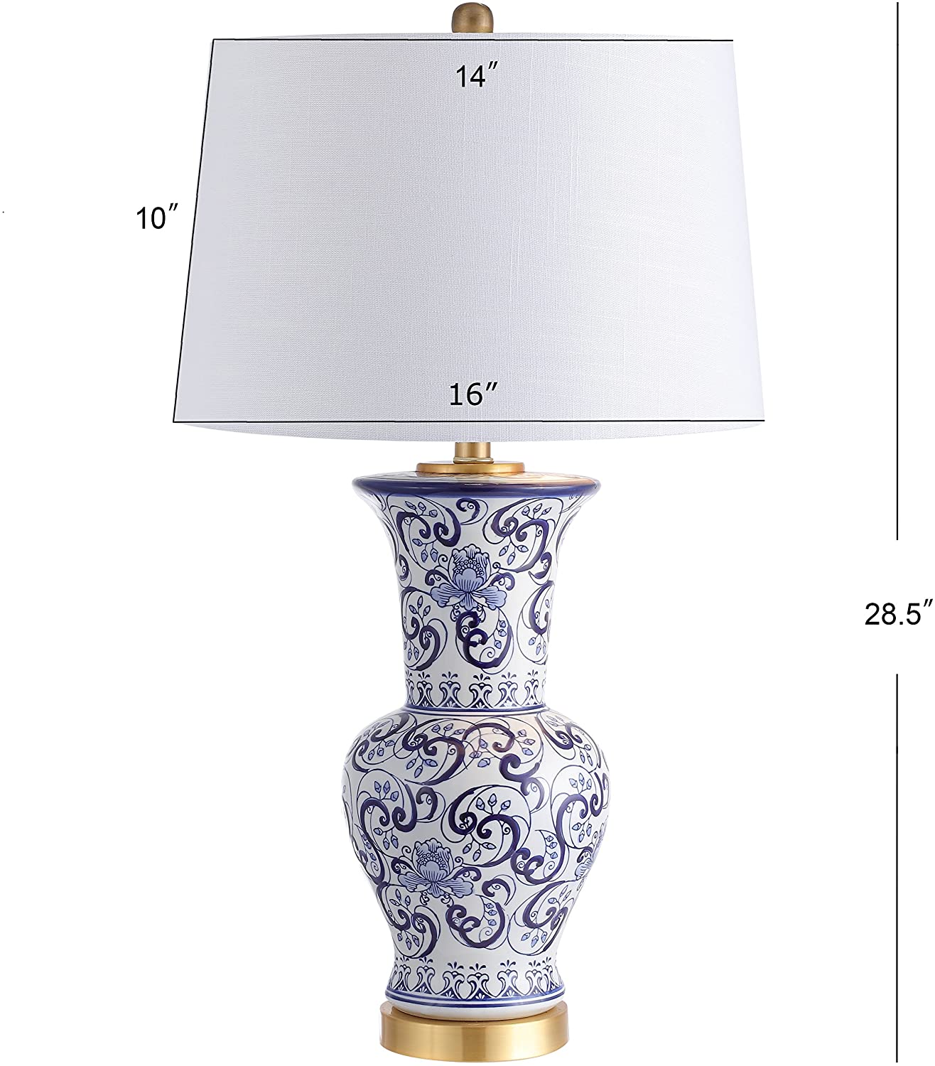 Leo 28.5" Chinoiserie LED Table Lamp Blue/White