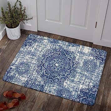 Vintage Medallion Non-Slip Distressed Small Accent Throw Area Rug - 2’ X 3