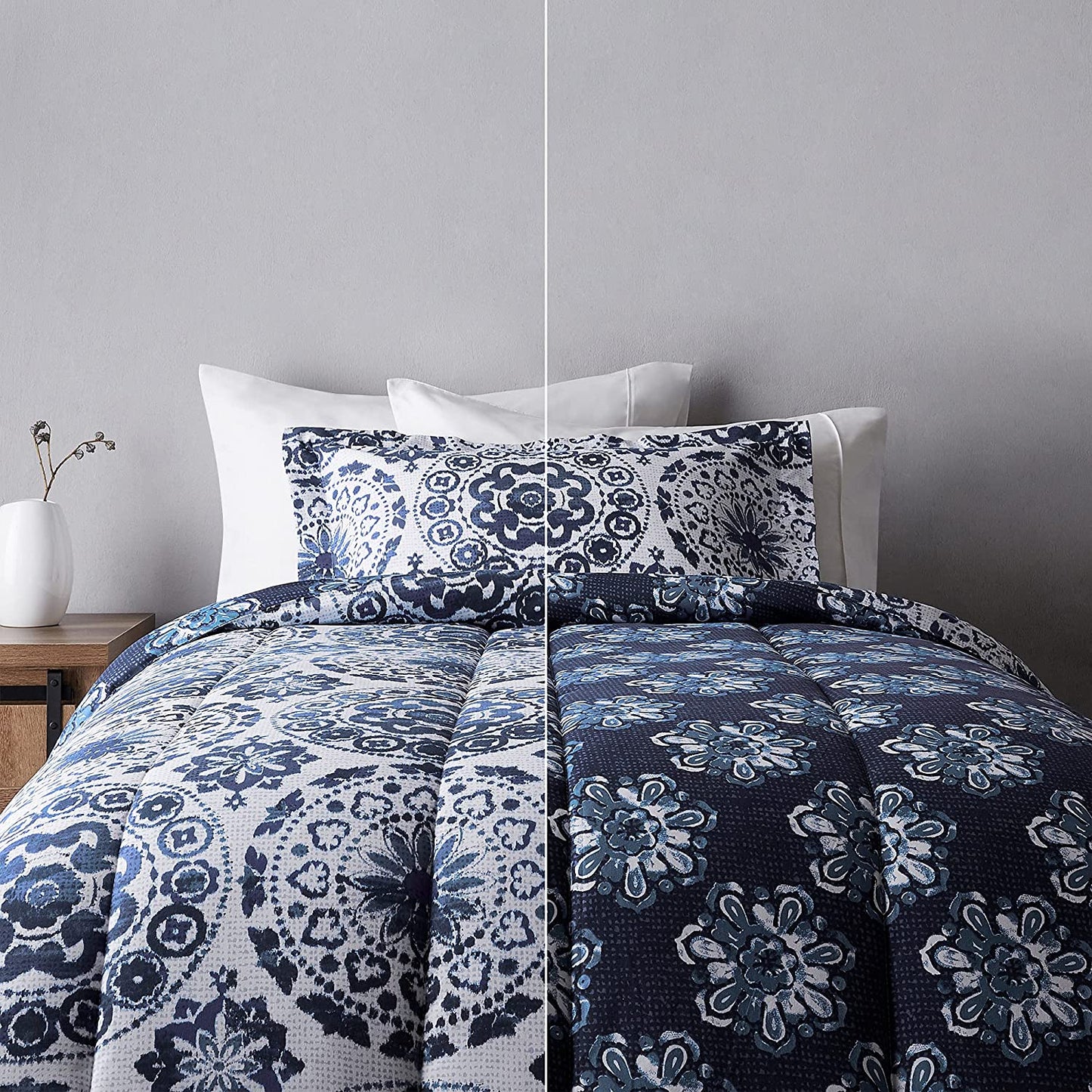 Ultra-Soft Light-Weight Microfiber Reversible Comforter Bedding Set
