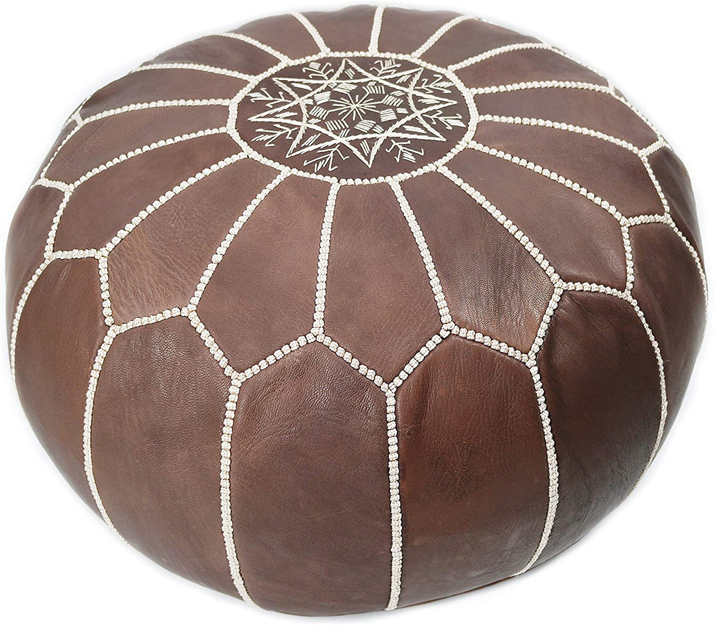 Moroccan Pouf Cover, Genuine Goatskin Leather - Cover ONLY - Stuffing is NOT Included sohaib