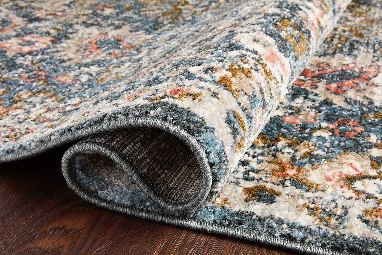Saban Blue Traditional Soft Area Rug