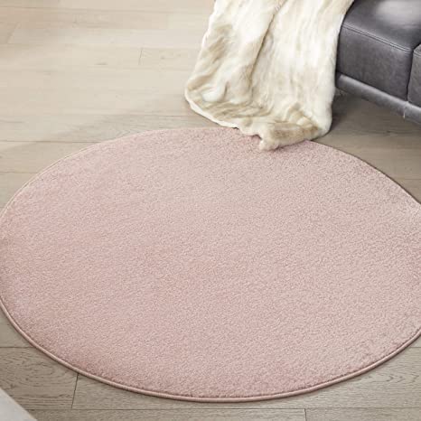 Solid Contemporary Pink Indoor/Outdoor Area Rug