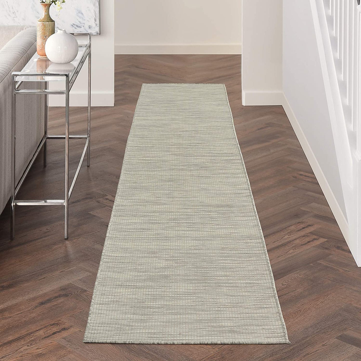 Positano Flat-Weave Indoor/Outdoor Light Grey  Area Rug