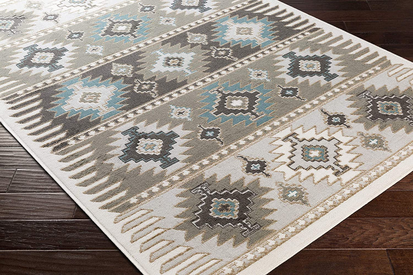 South Western Soft Area Rug Gray/Blue