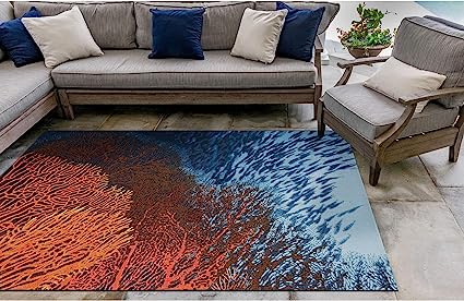 Carmel Indoor Outdoor Rug Comfortable & Durable, Power Loomed, Polypropylene Material, UV Stabilized, Styled Rug