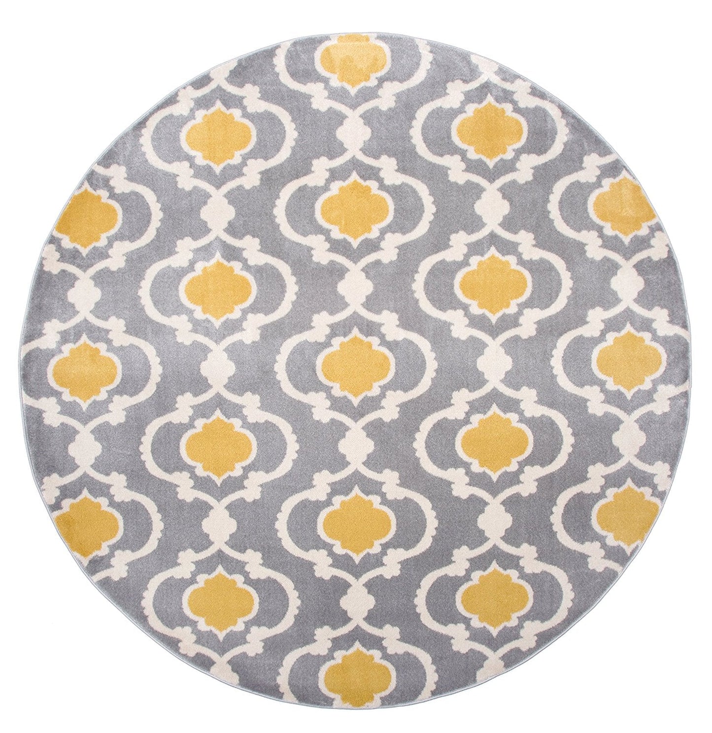 Trellis Gray/Grey Yellow Indoor Area Rug